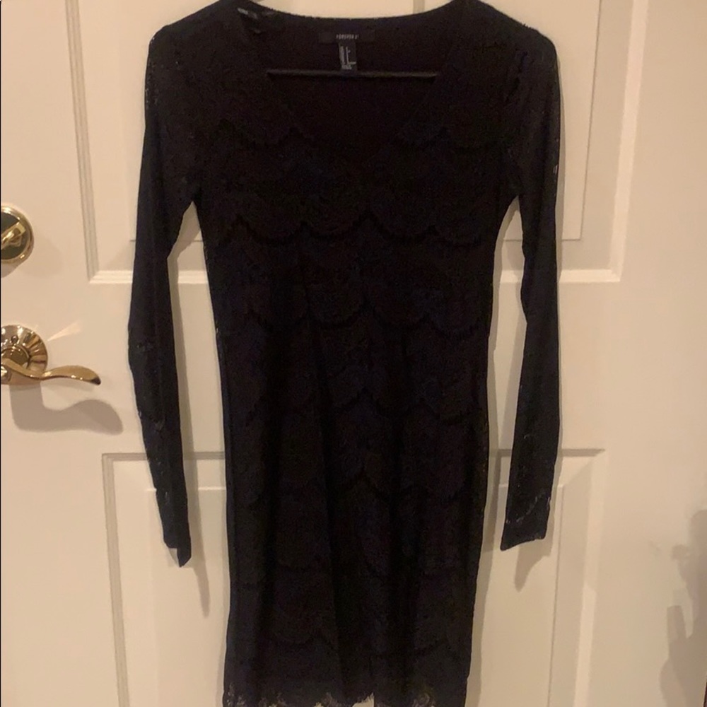Black lace dress